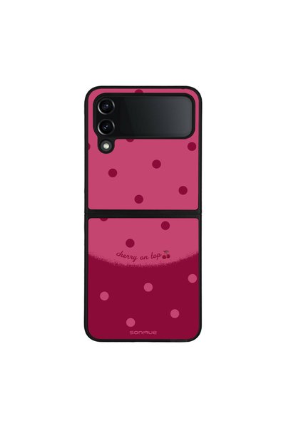 OEM Θήκη Sonique Delulu Polka Era Series για Samsung Galaxy Z Flip 4 Top Cherry