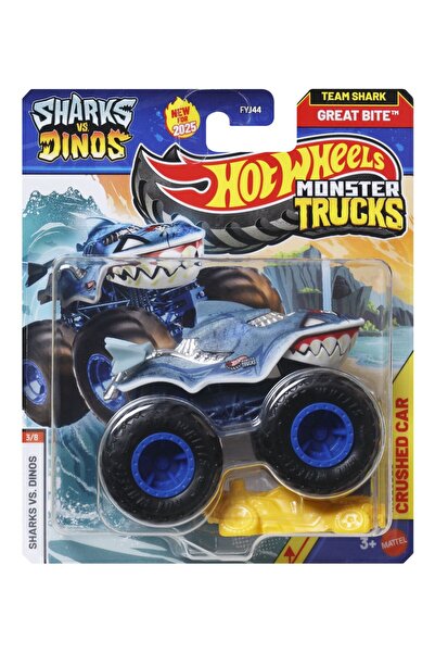 mattel Hot Wheels Monster Truck Sharks Vs Dinos Masinuta Great Bite Echipa Sh...