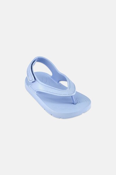 Fitflop Toddlers Girl Iqushion Velcro Closure Slippers, Blue