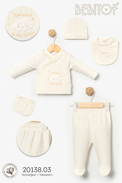 Bebitof Smiling Cloud Patterned 5 Piece Hospital Outfit