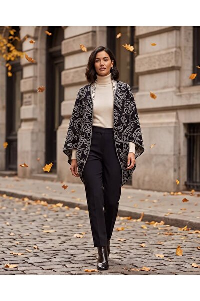Trend Kapında Poncho kimono pentru femei model Damla