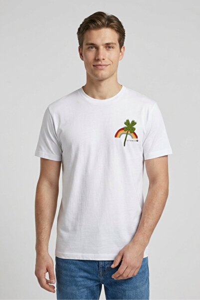 Stance Men Crew Neck Short Sleeve Graphic Print T-shirt, White
