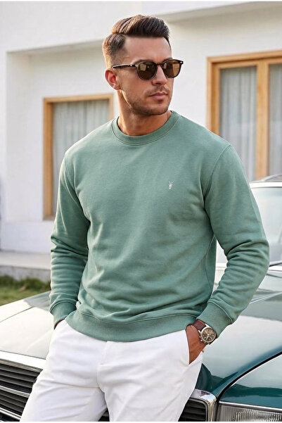 COMBİNE MİCHAİL Çağla Straight Sleeve Regular Men's Sweatshirt