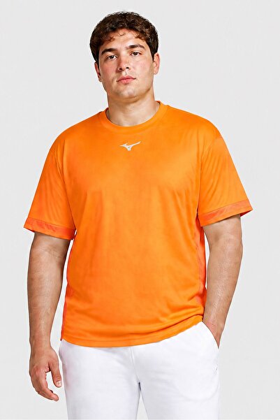 MIZUNO Men Sportswear Fit Short Sleeve Training T-Shirt, Orange