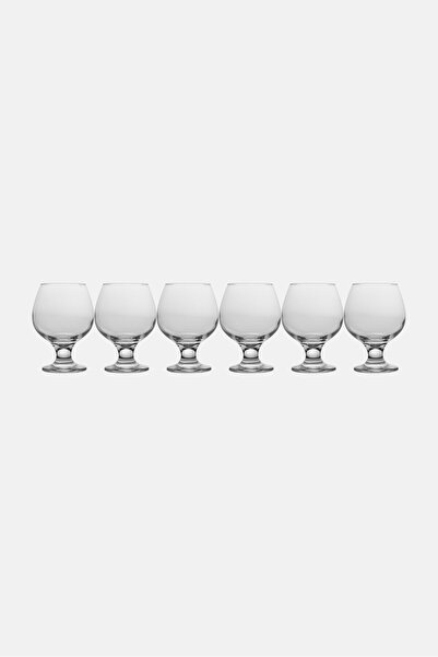 LAV 6 Pieces Misket Brandy Snifter Glass 390ml, Transparent