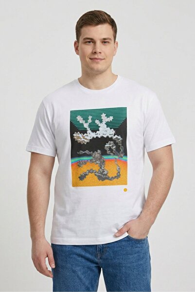 Stance Men Crew Neck Short Sleeve Graphic Print T-shirt, White
