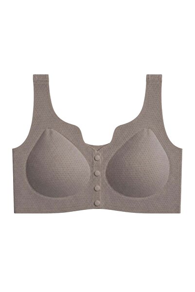 Cottonhill Seamless Bra - Virela | Vizon Lazer Kesim Önden Düğmeli Toparlayıc...