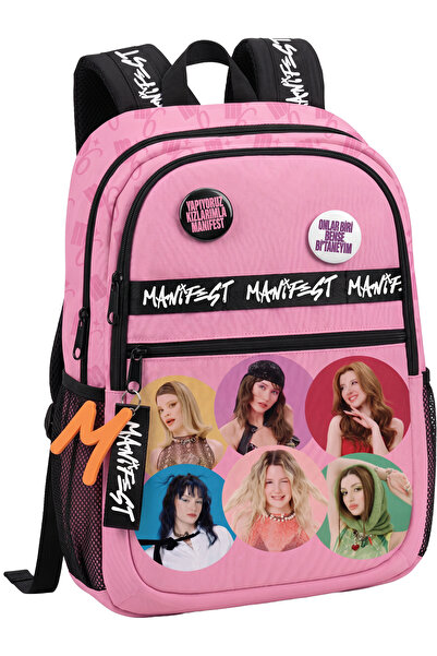 MANİFEST Lisanslı Toz Pembe Collection Okul Sırt Çantası