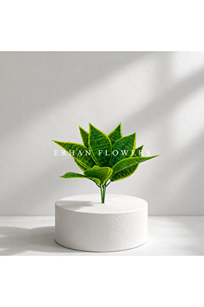 ERHAN FLOWERS YAPAY SARI YEŞİL CROTON CALATHEA 48 CM - DEKORATİF VAZO İÇİ YAP...