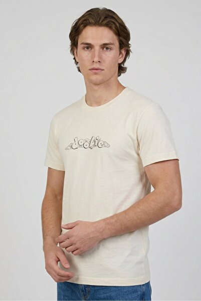 Stance Men Crew Neck Short Sleeve Graphic T-shirt, Beige