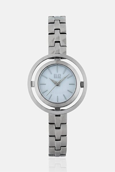 eliz Women ES8775L2SHS Quartz Stainless Steel Watch 30 mm, Silver