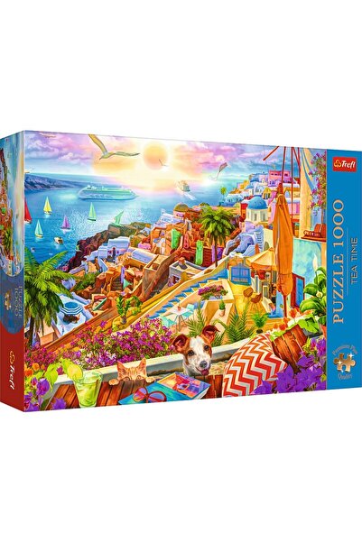 Trefl PUZZLE 1000 PREMIUM PLUS TEA TIME VIZITAND SANTORINI