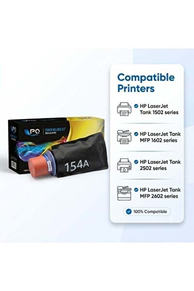 PQ PERFECT QUALITY خرطوشة حبر أسود متوافقة 1540A /154A لطابعات HP LaserJet Tank 1502 MFP 1602 2502 2602