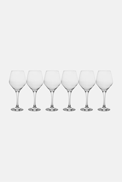 LAV 6 Pieces Plain Ella Glass Set 440 ml, Transparent