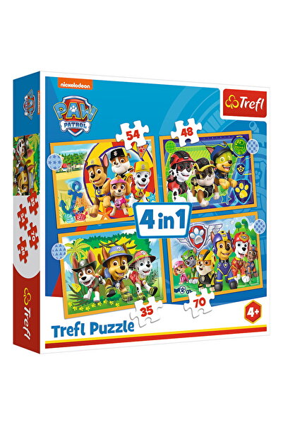 Trefl PUZZLE 4IN1 PATRULA CATELUSILOR SARBATORILE