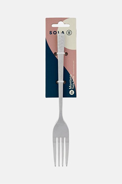 SOLA 3 Pcs Stainless Steel Fork, Silver