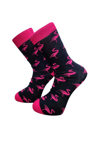 vtex socks Μακριές κάλτσες V-tex - ΚΑΛΤΣΕΣ-ΦΛΑΜΙΝΓΚΟ - φούξια φλαμίνγκο μαύρο