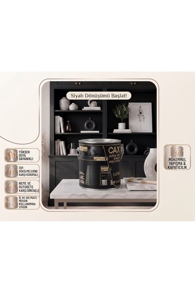 caxcolors CAX Çok Amaçlı Boya 1 Litre - Mutfak Dolabı Mobilya & Fayans Boyası...