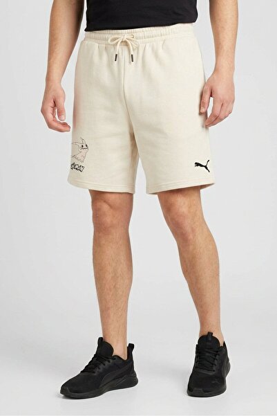 Puma x Pokemon Men Relaxed Fit Outdoor Shorts, Beige