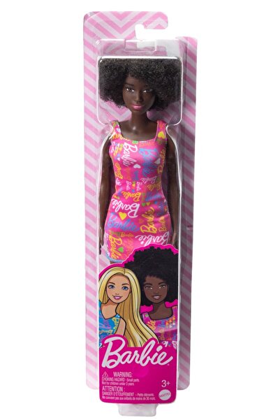 mattel Papusa Barbie Creola cu par Afro si cu Rochita Roz