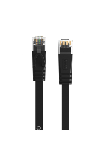 Orico Cablu Ethernet plat PUG-C7B CAT7, 2m, RJ45-RJ45, 10Gbps, Negru