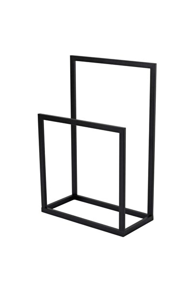 OEM Suport prosoape, 100% metal, 25x60x90 cm, negru - Re-Bloom