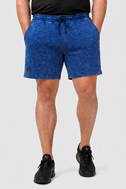 Puma Men Relaxed Fit Sonic The Hedgehog Outdoor Shorts, Washed Blue