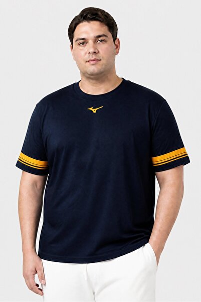 MIZUNO Men Sportswear Fit Short Sleeve Training T-Shirt, Dark Navy