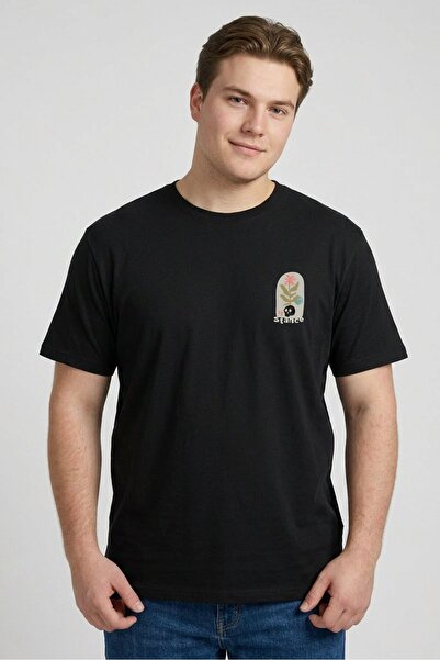 Stance Men Crew Neck Short Sleeve Graphic Print T-Shirt, Black
