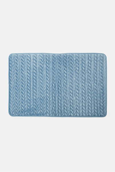 Chateau Collection Memory Foam Rug, Blue