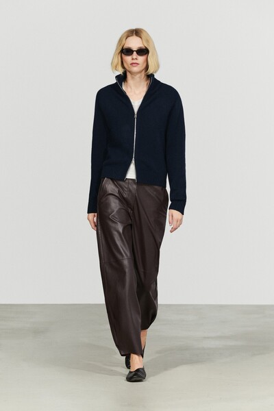 Massimo Dutti %100 kaşmir fermuarlı triko hırka