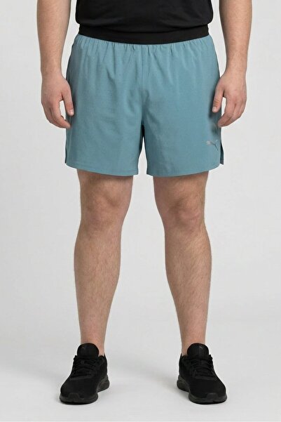 Puma Men Regular Fit 5 Inseam Training Shorts, Stone Blue