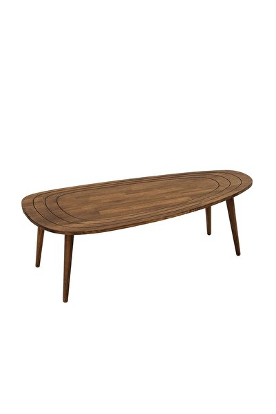 OEM Coffee table, pine wood frame + beech wood legs, 115x50x38 cm, walnut, Re...