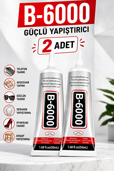 Massaltay B-6000 Yapıştırıcı 50 ML 2 Adet – Takı, Telefon, Cam, Seramik, Ahşa...