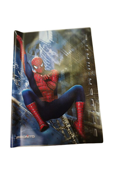Pronto Örümcek Adam Geçmeli Plastik Hazır A4 boy Defter Kabı 3 lü (Kitap Için...
