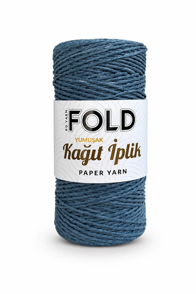 BD fold yarn Soft Paper Yarn Aviator Blue 200 Grams Knitting Yarn Bag Yarn