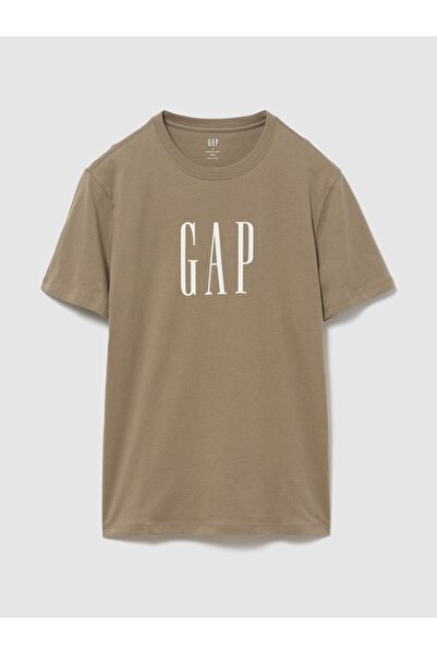 GAP Erkek Açık Kahverengi Everyday Soft Relaxed Grafik Baskılı T-Shirt
