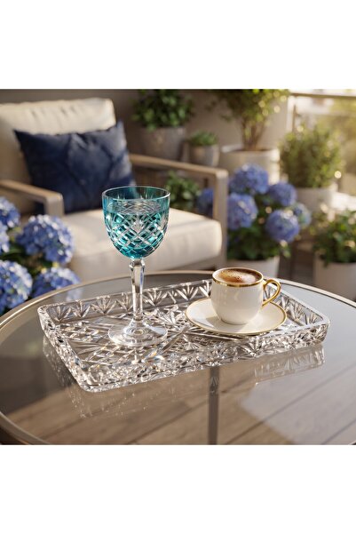 AKDEN STORE Crystal Colored Coffee Cup 165 ml - Water Glass