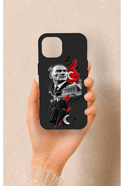 Vip Case iPhone 15 Uyumlu Atatürk Anıtkabir Desenli Silikon Kılıf