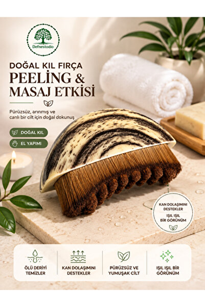 Doğal Kıl Masaj Fırçası Vücut Bakım Peeling ve Kuru Fırçalama Fırçası