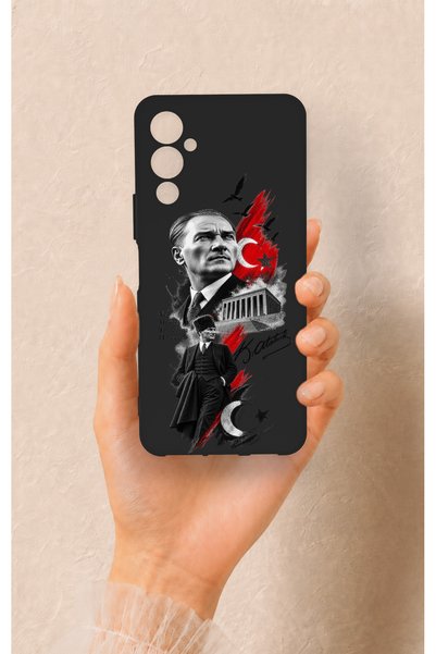 Vip Case حافظة سيليكون متوافقة مع هاتف Tecno Pova Neo 4 بنمط أتاتورك أنماكتابير