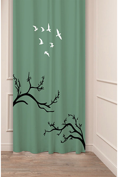 GREENDECOR ستارة خلفية مطبوعة رقميًا بتصميم مخصص ملون بنمط مشهد طبيعي من ساكو...