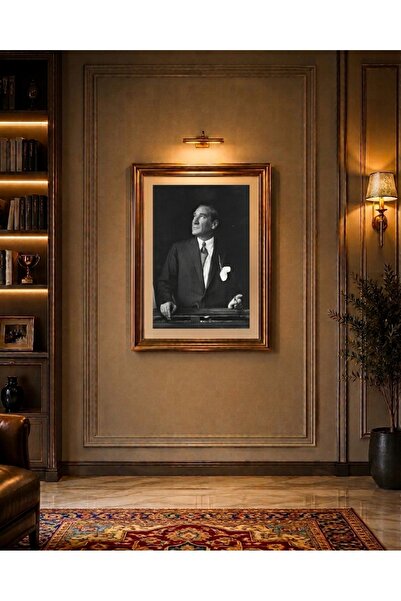 Mina Art ÇERÇEVELİ ATATÜRK RESMİ (30X40)