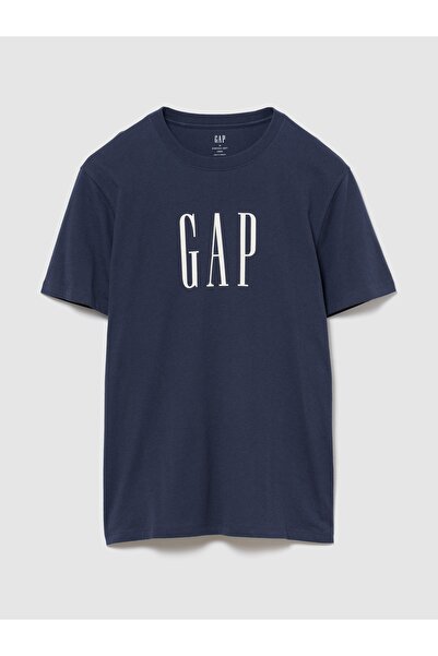 GAP Erkek Lacivert Everyday Soft Relaxed Grafik Baskılı T-Shirt