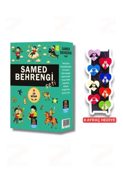 Mercan Okul Yayınları Samed Behrengi Seti 10 Kitap Set 8'li Özel Tasarım Kalp...