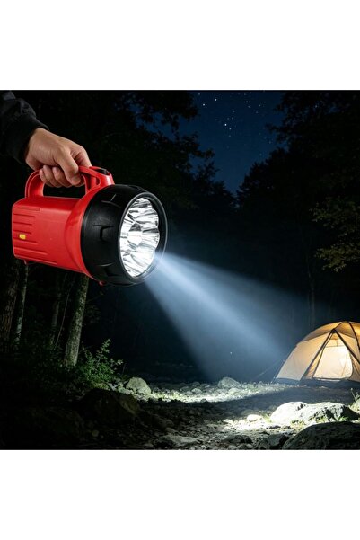 Kmt Style Portable flashlight with handle 10 LEDs, length 17.5cm, miner's typ...