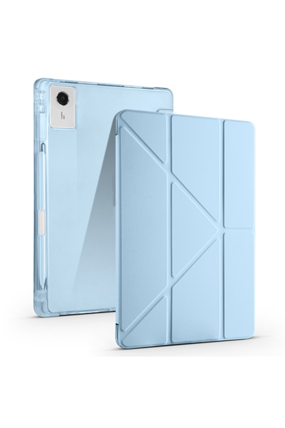 UnDePlus Lenovo idea Tab Plus 12.1 TB361FU Kılıf Kalem Bölmeli Trifolding Cas...