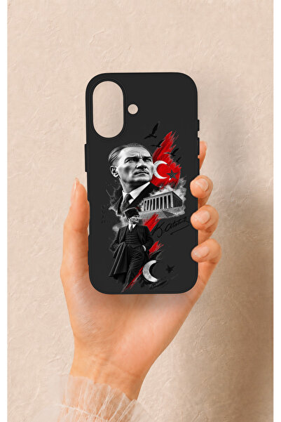 Vip Case iPhone 16 Uyumlu Atatürk Anıtkabir Desenli Silikon Kılıf