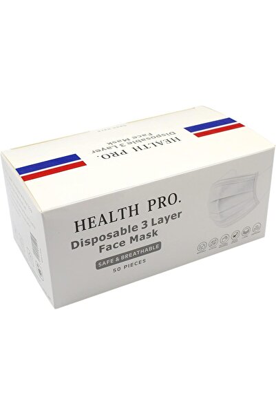 HEALTH PRO Disposable Set Of 50 pcs 3 layers Blue Face Mask Pack Of 15 (Buy 1...
