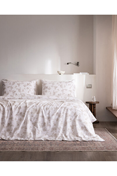Madame Coco Tiny Double 100% Cotton Ranforce Printed Elastic Sheet Duvet Cove...